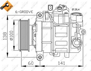 Συμπιεστής/εξαρτήματα MERCEDES C (C204), C (CL203), C T-MODEL (S202), C T-MODEL (S203), C T-MODEL (S204), C (W202), C (W203), C (W204), CLC (CL203), CLK (A208), CLK (A209) 1.6-6.2 09.89-