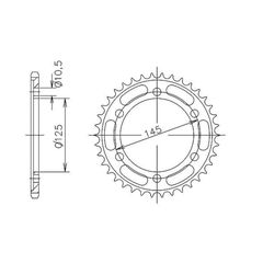 Γρανάζι Πίσω ESJOT Για YAMAHA TDM 850cc (4TX) 1996 1997 1998 1999 2000 2001