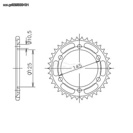 Γρανάζι Πίσω ESJOT Για YAMAHA TDM 850cc (4TX) 1996 1997 1998 1999 2000 2001