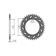 Γρανάζι Πίσω SUNSTAR Για YAMAHA XT 660cc R ENDURO (DM014) 2004 2005 2006 2007 2008 2009 2010 2011