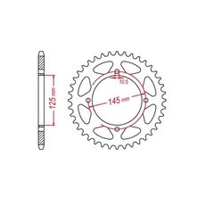 Γρανάζι Πίσω SUNSTAR Για YAMAHA XT 600cc E/K (3UW) 1990 1991 1992 1993 1994