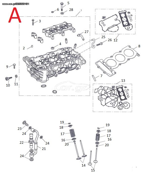 Triumph Tiger 1050 Κεφαλή / Βαλβιδες / Πιστονια / Χιτωνια / Εκκεντροφοροι