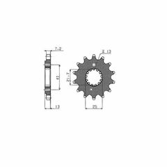 Γρανάζι Εμπρός SUNSTAR Για HONDA TRANSALP 600cc XLV (PD10) 1992 1993 1994 1995 1996 1997 1998 1999 2000