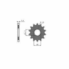 Γρανάζι Εμπρός SUNSTAR Για SUZUKI V-STROM 1000cc DL (K2-K9/L0) 2002 2003 2004 2005 2006 2007 2008 2009 2010