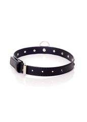 Fetish Collar - 2 cm navy blue crystal-thumb-2
