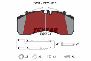 ΣΕΤ ΔΙΣΚΟΦΡΕΝΑ 247.4 x 109.5 x 30 για IVECO Stralis