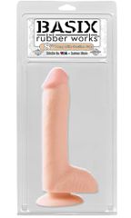 BASIX 8" DONG W SUCTION CUP FLESH