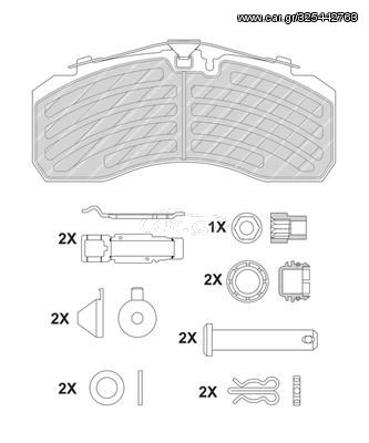 ΣΕΤ ΔΙΣΚΟΦΡΕΝΑ 247.4 x 109.5 x 30 για SCANIA 4 - series