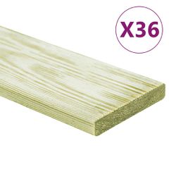 vidaXL Σανίδες Deck 36 τεμ. 4,32 μ² 1 μ. Εμποτισμένο Μασίφ Ξύλο Πεύκου