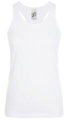 Sol's Justin Women 01826 Γυναικείο αμάνικο μπλουζάκι 100% βαμβάκι Ringspun σεμί-πενιέ WHITE-102