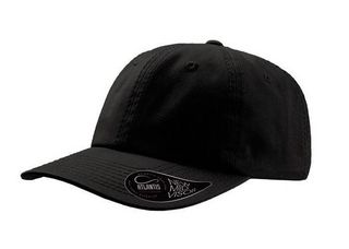 ATLANTIS DAD HAT Εξάφυλλο καπέλο τζόκεϊ 100% Βαμβάκι chino twill, 280g/m BLACK