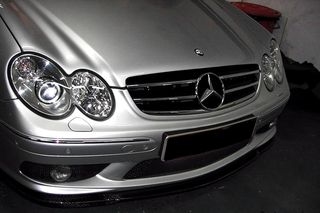 Γρίλια μάσκας χρώμιο αλλά και μαύρη Mercedes CLK class C209 2002-2009