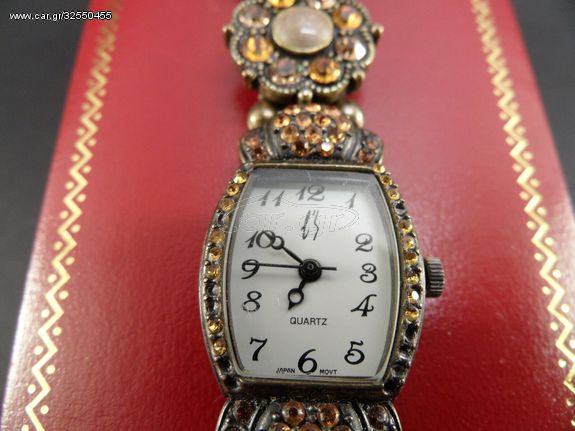 Jewelry Women Watch with Crystals Γυναικείο Ρολόι με Κρύσταλλα-thumb-1