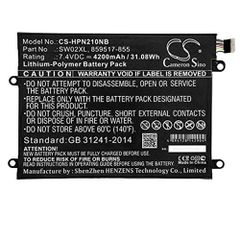 Μπαταρία Laptop - Battery for HP Notebook X2 10-P013NZ Notebook X2 10-P017NL Notebook X2 10-P014NS x2 210 G2 (L5H41EA) 859470-1B1 859517-855 HSTNN-IB7N SW02XL TPN-Q180 TPN-Q181 859470 SW02XL OEM (Κωδ.