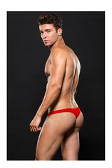 MICROFIBER LOWRISE ZIP THONG RED-thumb-1