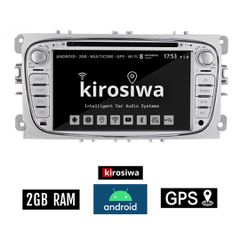 KIROSIWA FORD TRANSIT (2007-2013) 2GB Android GPS οθόνη αυτοκίνητου (WI-FI ηχοσύστημα αφής 7" ιντσών OEM Youtube 4x60W Playstore MP3 USB Radio Bluetooth Mirrorlink εργοστασιακού τύπου, ασημί) AC-45225