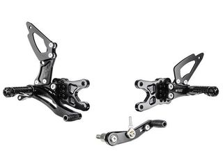 ΣΕΤ ΜΑΡΣΠΙΕ ALUMINIUM BLACK S007 RACING REAR SETS ΓΙΑ SUZUKI GSXR 1000 09'-16'| BONAMICI