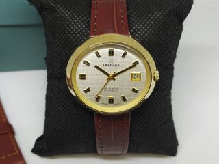 DELBANA AUTOMATIC 25 JEWELS K18 ΟΛΟΧΡΥΣΟ ΑΝΤΡΙΚΟ ΡΟΛΟΙ ΤΙΜΗ 3950 ΕΥΡΩ
