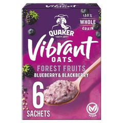 Βρώμη με Φρούτα του Δάσους Quaker Vibrant Oats Forest Fruits Porridge 6 Sachets 236g