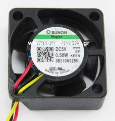 ΑΝΕΜΙΣΤΗΡΑΣ 5V-DC 25x25x10mm 3C 0.58W 0.05A 6m3/h SUNON