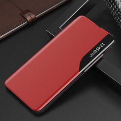 Eco Leather View Case Elegant Flip Cover with Stand Function Poco M4 Pro 5G Red-thumb-2
