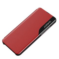 Eco Leather View Case Elegant Flip Cover with Stand Function Poco M4 Pro 5G Red-thumb-1
