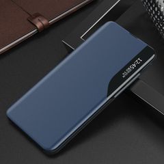 Eco Leather View Case Elegant Flip Cover with Stand Function Poco M4 Pro 5G Blue-thumb-2