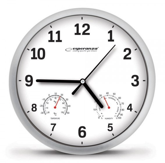Esperanza EHC016W wall/table clock Quartz clock Round White