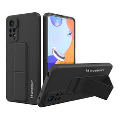 Wozinsky Kickstand Case silicone case with stand Xiaomi Redmi Note 11 Pro case black