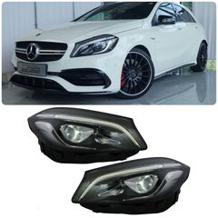 Εμπρός Φανάρια Full LED Mercedes A-Class W176 (2012-2018)ΕΤΟΙΜΟΠΑΡΑΔΟΤΑ