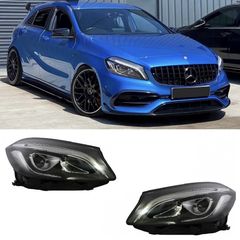 ΦΑΝΑΡΙΑ ΕΜΠΡΟΣ Full LED Headlights Mercedes A-Class W176 (2012-2018) only for Halogen ΕΤΟΙΜΟΠΑΡΑΔΟΤΑ