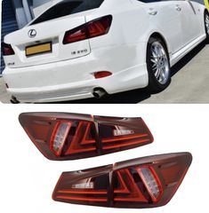 ΦΑΝΑΡΙΑ ΠΙΣΩ Taillights Full LED Lexus IS XE20 (2006-2012) Light Bar Facelift New XE30 Red Clear