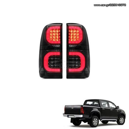 FULL LED ΠΙΣΩ ΦΑΝΑΡΙΑ TOYOTA HILUX 2005-2015 VIGO ΦΙΜΕ ΕΡΓΟΣΤΑΣΙΑΚΗ ΕΦΑΡΜΟΓΗ PLUG & PLAY LEDEVO 2 ΤΜΧ