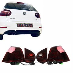 Πισινά Φανάρια Set Για Vw Golf V (5) 03-08 Led Urban Style Cherry Red/Smoke Winjet 