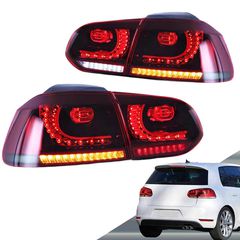 Πισινά Φανάρια Set Για Vw Golf VI (6) 08-12 Full Led GTI R20 Look Κόκκινο/Φιμέ VLand Λεπτομέρειες 