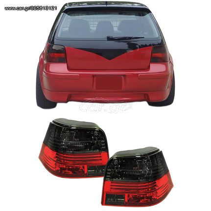 Πισινά Φανάρια Set Για Vw Golf IV (4) 97-03 Κόκκινο/Φιμέ Depo 