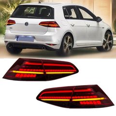 Πισινά Φανάρια Set Για Vw Golf VII (7) 11-20 Led Bar Dynamic Facelift 7.5 GTI/R Look Κόκκινο/Φιμέ 