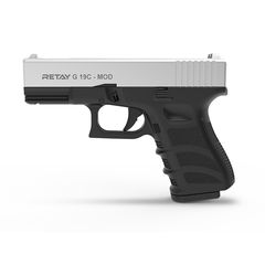 Retay G19C Chrome 9mm PA Πιστόλι αντίγραφο starter pistol-ισχυρού κρότου Σηματοδοσίας