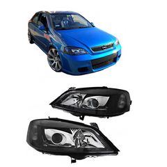 Μπροστινά Φανάρια Set Για Opel Astra G 97-04 Projectors Μαύρα H7/H7 Depo