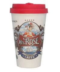Mrs Rose Eco coffee cup ( μπαμπού ) –14oz/400ml, Κόκκινο