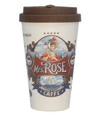 Mrs Rose Eco coffee cup ( μπαμπού ) –14oz/400ml, Καφέ