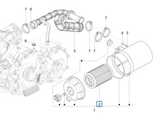 Φίλτρο Αέρα Piaggio Ape Calessino 200 E2 2013-2017 ZAPT42PMC ZAPT42P00 932279