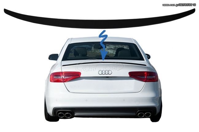 Αεροτομή πορτ μπαγάζ έτοιμη μαύρη ματ AUDI A4 B8 Sedan (2008-2015)