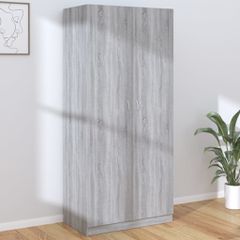 Ντουλάπα Γκρι Sonoma 90 x 52 x 200 εκ. από Επεξεργασμένο Ξύλο 815355