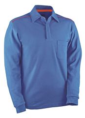 Cofra Classic-LB-L Light Blue Μακρυμάνικο 100% Βαμβακερό Polo Με Τσέπη Στήθους (L)