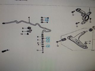 ΡΟΔΕΛΕΣ ΑΝΤΙΣΤΡΕΠΤΙΚΗΣ ΜΠΑΡΑΣ ΕΜΠΡΟΣ HONDA '98-'03 (51313SD5000)