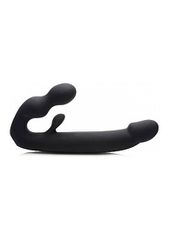 Tri-Volver Rechargeable Strapless Strap On - Black-thumb-1