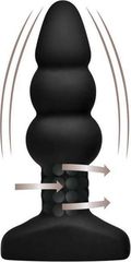 Δονούμενη Πρωκτική Σφήνα Slim Rippled Rimming Butt Plug με Τηλεχειρισμό - XR Brands