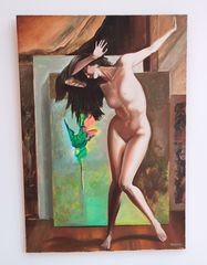 Πίνακας γυναικείο γυμνό σε καμβά