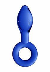 Χειροποίητη Γυάλινη Πρωκτική Σφήνα Chrystalino Butt Plug (Μπλε) - Shots Media